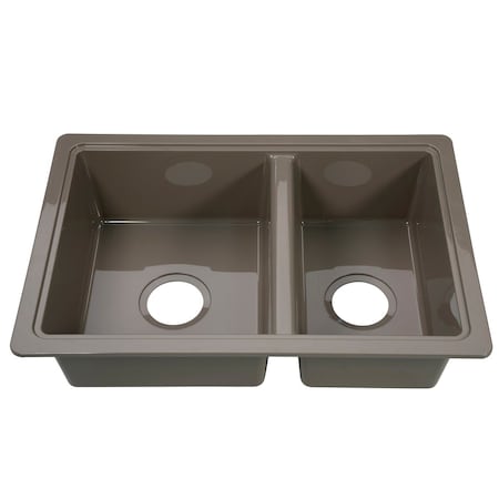 Lippert 25IN X 17IN DOUBLE BOWL SINK - STAINLESS STEEL COLOR 808488